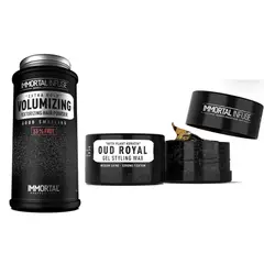 GENERICO - Duo Pack Cera OUD ROYAL 150ml Polvo Texturizador VOLUMIZING Negro 30gr