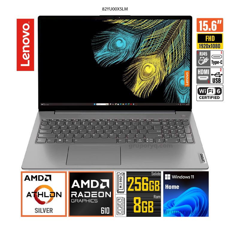 Laptop V15 G4 AMN AMD Athlon Silver-7120U 15.6" FHD RAM 8GB SSD 256GB Windows 11