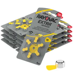 RAYOVAC - 10 BLISTER X 06 PILAS PARA AUDIFONOS MEDICADOS