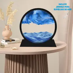 GENERICO - ADORNO TIPO RELOJ DE ARENA 3D MOVIMIENTO DECORATIVO OFICINA AZUL
