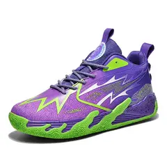 DANWEILE - Zapatos de baloncesto para hombre cómodas y transpirables - Púrpura