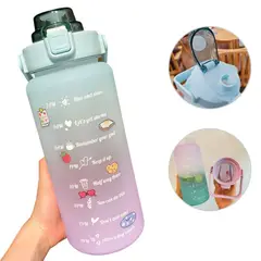 ELMEJORPRECIO - Tomatodo Portátil Bicolor Mate Motivacional con Stickers Verde