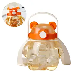 ELMEJORPRECIO - Tomatodo Portátil Oso Backpack Con Sticker 800 ml Naranja