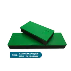 AC - JUEGO DE 2 BLOQUES DE LIJADO VERDE CON ESPONJA  PEQUEÑO Y GRANDE