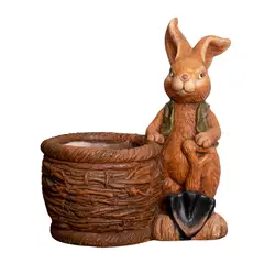 PANADECOR - Figura Decorativa De Conejo Con Canasta