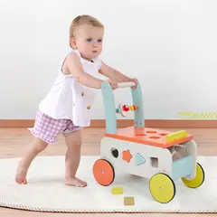 GULI GULI - ANDADOR DE COLORES 3 EN 1 DE MADERA CON ESTIMULADORES