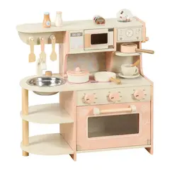GULI GULI - JUEGO DE COCINAS DE MADERA PARA NIÑAS CON UTENSILIOS