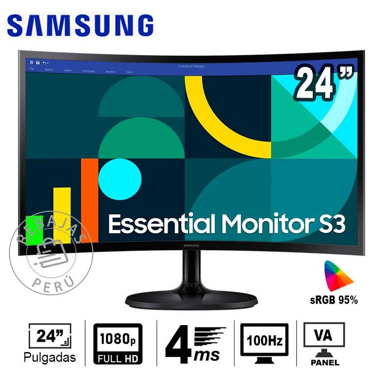 Monitor Curvo 24 LS24D360GALXPE FHD 100Hz HDMI DisplayPort