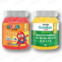 GENERICO - GOMITAS ZINC OROTATE NIÑOS 130 UND + GOMITAS MULTIVITAMINAS 130UND