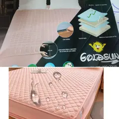GENERICO - Protector impermeable de colchón Funda completa acolchada - Rosa