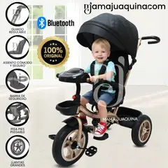KIDS - Triciclo Guiador Giratorio «GOLDEN SPEED» Black