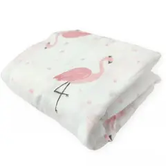 GENERICO - Manta de Muselina Suave para Bebé 100% Algodón flamenco flamingo