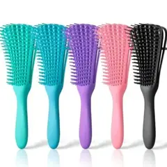 GENERICO - 3 UNI Peine Cepillo Flexible Desenredante para Cabello Rizos