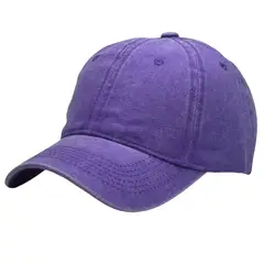GENERICO - Gorra Casual Mujer Vintage color Morado modelo béisbol