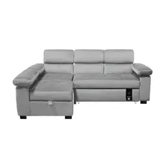BH BARAKA HOME PREMIUM - Sofá Cama Multifuncional Balti 4 Cuerpos - Gris Claro