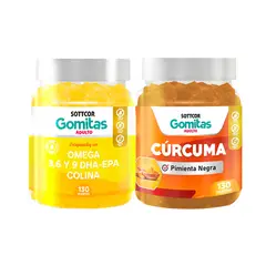 GENERICO - Gomitas Omega 3 + Gomitas de Curcuma Adulto