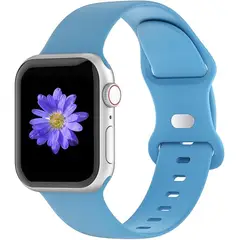 GENERICO - Correa Silicona Apple Watch 38/40/41mm/(Series 10 42mm) M/L Celeste
