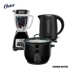 OSTER - COMBO ARROCERA + HERVIDOR + LICUADORA - NEGRO