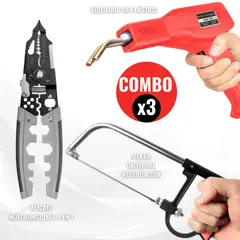 ROSH - Combo Completo: Sierra 8 en 1+ Alicate + Soldador de Plástico