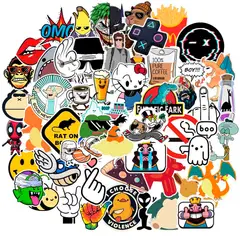 GENERICO - Sticker Variados pack 50 piezas resistente al agua