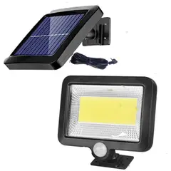 SEISA - Lampara Reflector Panel Solar con Cable para Exteriores Luz LED