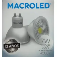 GENERICO - Dicroico Led GU10 7W Luz Blanca