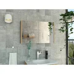 R&R MUEBLES - Gabinete Mueble de Baño Alessandra Duna 2 Puertas y Espejo