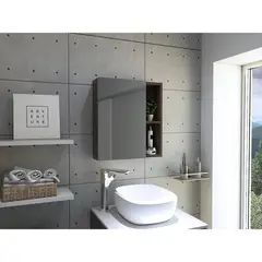 R&R MUEBLES - Gabinete Mueble de Baño Corina Milan 1 Puerta y Espejo