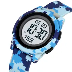 Skmei - Reloj 2429 Camuflado verde para niños correa silicona