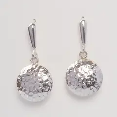 VANDRALA - ARETE DE PLATA COLGANTE LENTEJA DISEÑO 2
