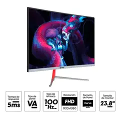 TEROS - Monitor Gamer Curvo TE-2401S 238 FHD HDMIVGA