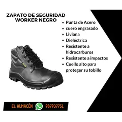 STEELPRO - ZAPATO DE SEGURIDAD WORKER NEGRO