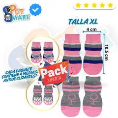 GENERICO - Medias Antideslizantes para Mascotas Talla XL