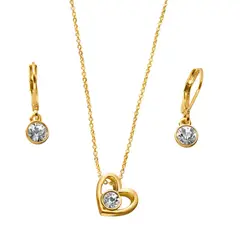 Esika - SET COLLAR + ARETES BRILLIANT LOVE CORAZON
