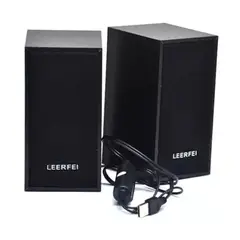 SEISA - Parlantes Para PC Celulares USB Caja de madera 2.0 - LEERFEI