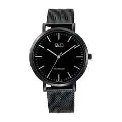 Q&Q - Reloj Para Hombre De Malla Metálica Resistente Al Agua Color Negro