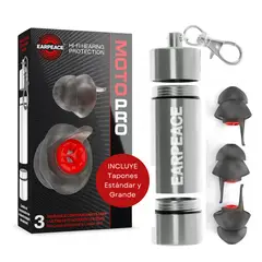 EAR PEACE - Tapones de Oìdos para Motociclistas Músicos Deportes Antiruido Filtro de Reducciòn de 24dB MOTO PRO