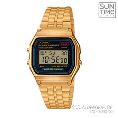 CASIO - RELOJ DIGITAL UNISEX A159WGEA-1DF DORADO CLASICO