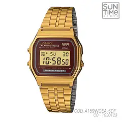 CASIO - RELOJ DIGITAL UNISEX A159WGEA-5DF DORADO CLASICO 1030123