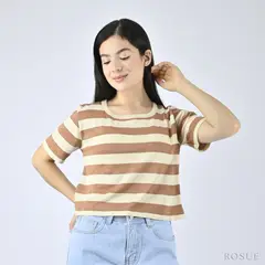 ROSUE - Polo de Hilo a Rayas Básico