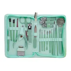 GENERICO - Kit De Manicura Pedicura Uñas 22 Piezas De Acero Inoxidable