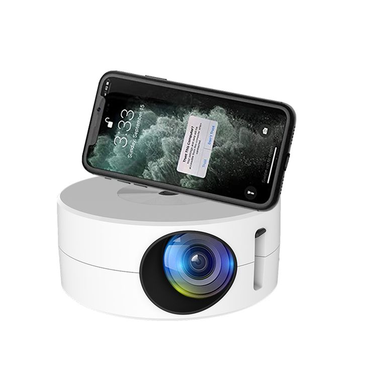 Mini Proyector Inteligente YT200 Cine en Casa Portátil-Blanco