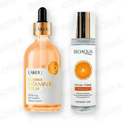 BIOAQUA - KIT SERUM VITAMINA C LAIKOU 100ML Y TÓNICO FACIAL VITAMINA C