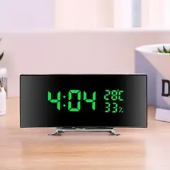 MEGIMPERU - Reloj LED de Escritorio con Pantalla Curva, USB y Función 3 en 1