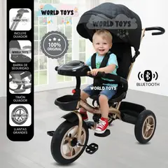 BEAUTIFUL - Triciclo Guiador Giratorio «GOLDEN SPEED» Black