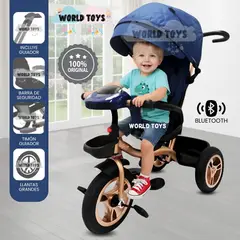 BEAUTIFUL - Triciclo Guiador Giratorio «GOLDEN SPEED» Blue