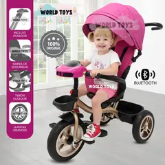 BEAUTIFUL - Triciclo Guiador Giratorio «GOLDEN SPEED» Pink