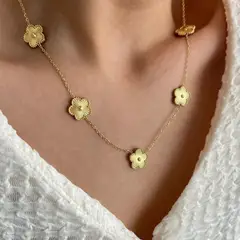 GENERICO - Collar VC trébol dorado - Naif Jewelry Peru