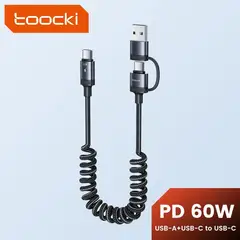 OEM - Cable tipo C y USB 2en1 - Retraible 100W - Marca Toocki