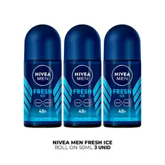 NIVEA - Men Fresh Iceroll On 50ml 3 Unid